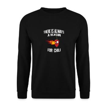Grund Chili immer Habanero Geschenk Geschenkidee - Unisex Pullover - Schwarz - Vorne - Alina (178cm) & Michal (187cm)