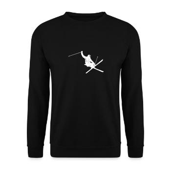chemise de saut de ski vintage - Sweat-shirt Unisexe - noir - Devant - Alina (178cm) & Michal (187cm)