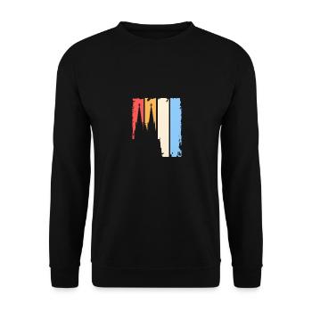 Vinatge Ko ln - Sweat-shirt Unisexe - noir - Devant - Alina (178cm) & Michal (187cm)