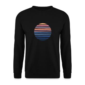 Sunset gift art circle sunrise - Unisex Sweatshirt - black - Front - Alina (178cm) & Michal (187cm)