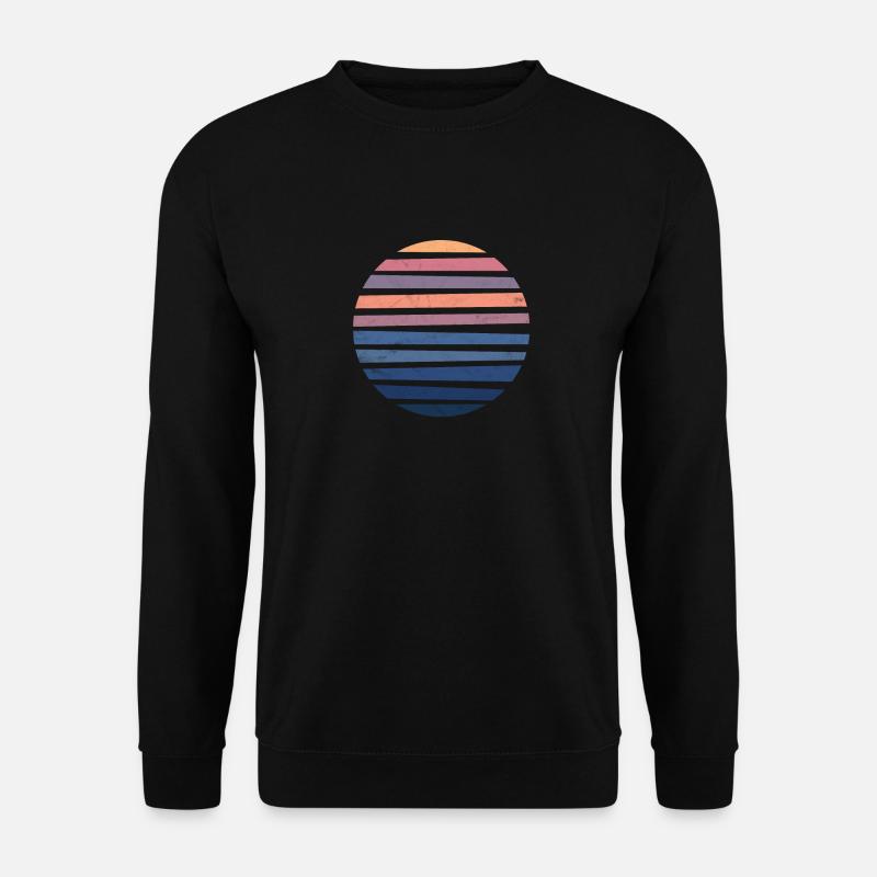 Sonnenuntergang Geschenk Kunst Kreis Sonnenaufgang - Unisex Pullover - Schwarz
