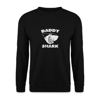 Papa Shark - Attention cadeau de papa de requin - Sweat-shirt Unisexe - noir - Devant - Alina (178cm) & Michal (187cm)