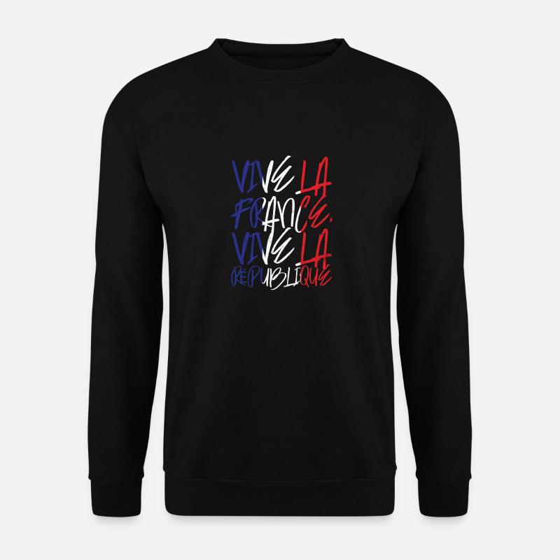 Es lebe Frankreich, es lebe die Republik Geschenk - Unisex Pullover - Schwarz