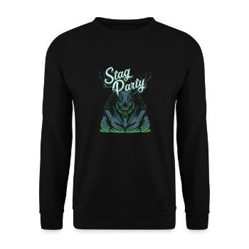 Team Bräutigam Stag Party JGA - Unisex Pullover - Schwarz - Vorne - Alina (178cm) & Michal (187cm)