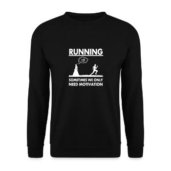 Motivation drôle idée cadeau cadeau - Sweat-shirt Unisexe - noir - Devant - Alina (178cm) & Michal (187cm)