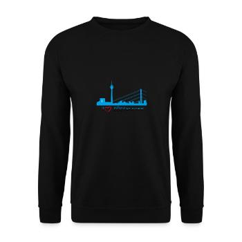 Dusseldorf - Unisex Sweatshirt - black - Front - Alina (178cm) & Michal (187cm)