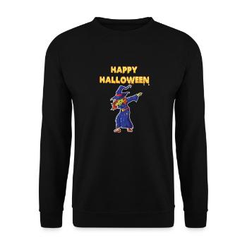 Happy Halloween Dabbing Witch - Sweat-shirt Unisexe - noir - Devant - Alina (178cm) & Michal (187cm)