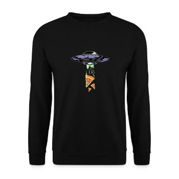 Enlèvement de Pizza Alien Ufo - Sweat-shirt Unisexe - noir - Devant - Alina (178cm) & Michal (187cm)