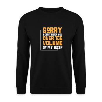 cheveux - Sweat-shirt Unisexe - noir - Devant - Alina (178cm) & Michal (187cm)
