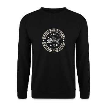 Dead fish - Unisex Sweatshirt - black - Front - Alina (178cm) & Michal (187cm)