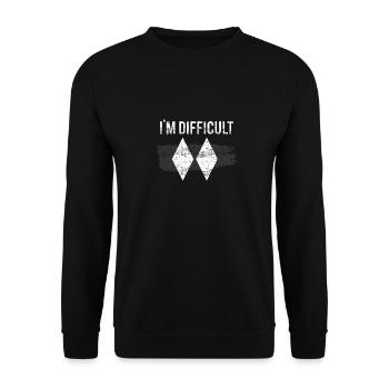 Je suis difficile à skier - Sweat-shirt Unisexe - noir - Devant - Alina (178cm) & Michal (187cm)