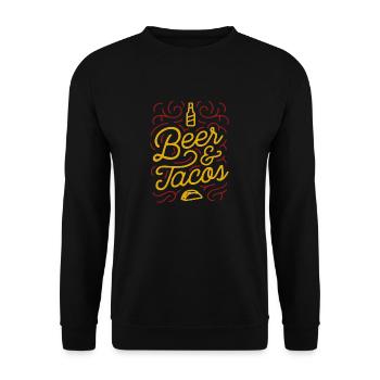 Bière et tacos - Sweat-shirt Unisexe - noir - Devant - Alina (178cm) & Michal (187cm)