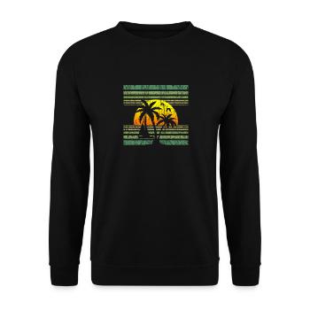 Mer de plage d'été vintage - Sweat-shirt Unisexe - noir - Devant - Alina (178cm) & Michal (187cm)