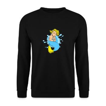 Mermaid mermaid mermaid fairy tale - Unisex Sweatshirt - black - Front - Alina (178cm) & Michal (187cm)