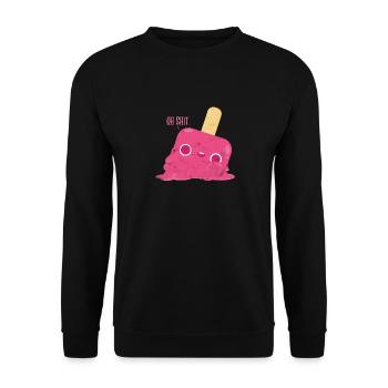 Eisdiele Geschenk Eiscreme Party Sommer Urlaub - Unisex Pullover - Schwarz - Vorne - Alina (178cm) & Michal (187cm)