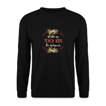 professeur - Sweat-shirt Unisexe - noir - Devant - Alina (178cm) & Michal (187cm)