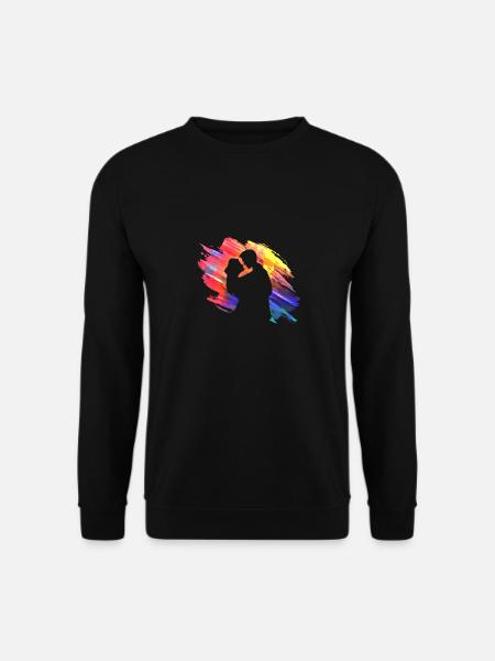 Farbenfrohes, kunstvolles Art T-Shirt - Unisex Pullover - Schwarz