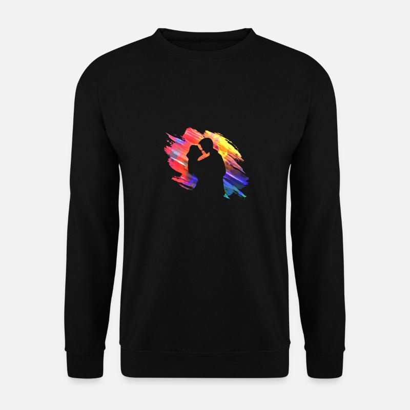 Farbenfrohes, kunstvolles Art T-Shirt - Unisex Pullover - Schwarz
