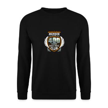 Member Of The 400 Pound Bench Press Club T Shirt - Unisex Pullover - Schwarz - Vorne - Alina (178cm) & Michal (187cm)