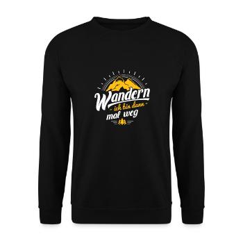 Randonnée Je pars, montagnes, envie de voyager - Sweat-shirt Unisexe - noir - Devant - Alina (178cm) & Michal (187cm)