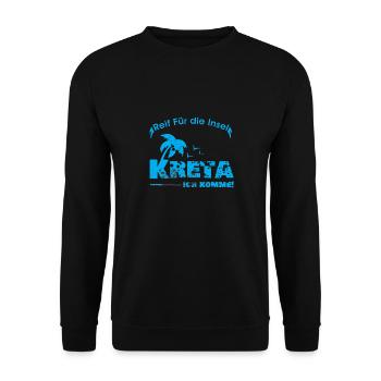 Crete - Unisex Sweatshirt - black - Front - Alina (178cm) & Michal (187cm)