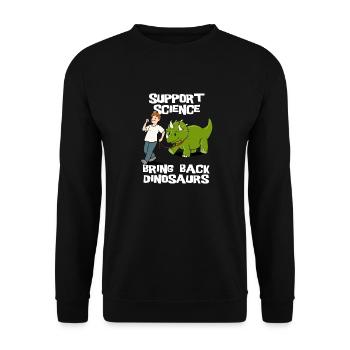 Bring Dinosaurier Zurück Archäologie Wissenschaft - Unisex Pullover - Schwarz - Vorne - Alina (178cm) & Michal (187cm)
