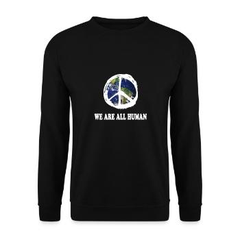 Nous sommes tous humains - Sweat-shirt Unisexe - noir - Devant - Alina (178cm) & Michal (187cm)