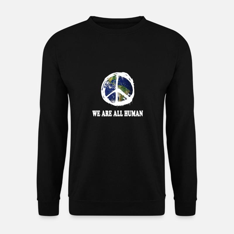 We are all human - Unisex Pullover - Schwarz