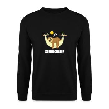 Faultier Serien Chiller TV Fernsehen Movie - Unisex Pullover - Schwarz - Vorne - Alina (178cm) & Michal (187cm)