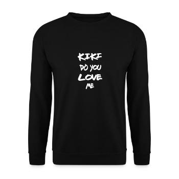 Kiki tu m'aimes - Sweat-shirt Unisexe - noir - Devant - Alina (178cm) & Michal (187cm)