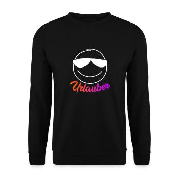 Urlauber Urlaub Ferien - Unisex Pullover - Schwarz - Vorne - Alina (178cm) & Michal (187cm)