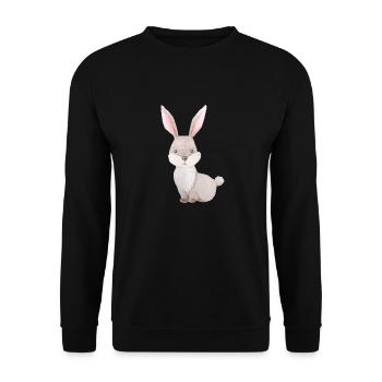 Ein Häschen für´s Häschen - Unisex Pullover - Schwarz - Vorne - Alina (178cm) & Michal (187cm)
