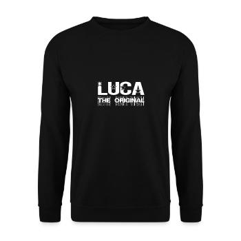Je m'appelle Luca T-Shirt Prénom Enfant - Sweat-shirt Unisexe - noir - Devant - Alina (178cm) & Michal (187cm)