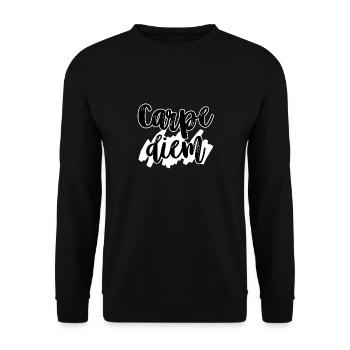 Carpe Diem - Unisex Sweatshirt - black - Front - Alina (178cm) & Michal (187cm)