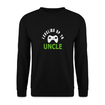 Zocker Gamer Onkel Videospiele Geschenk Gaming - Unisex Pullover - Schwarz - Vorne - Alina (178cm) & Michal (187cm)