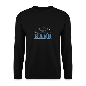 I belong to the band Fan Groupie Festival Concert - Unisex Sweatshirt - black - Front - Alina (178cm) & Michal (187cm)