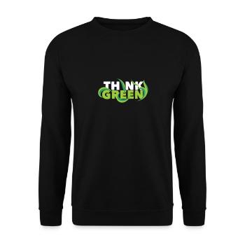 Pensez vert ! Pensez nature verte en bonne santé - Sweat-shirt Unisexe - noir - Devant - Alina (178cm) & Michal (187cm)
