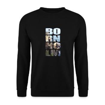 Bornholm Helligdomsklipperne - Unisex Pullover - Schwarz - Vorne - Alina (178cm) & Michal (187cm)
