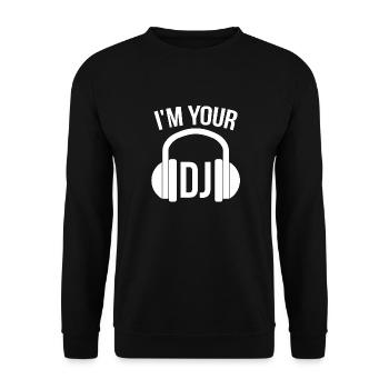 I'm your dj - Unisex Sweatshirt - black - Front - Alina (178cm) & Michal (187cm)