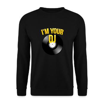 I'm your dj - Unisex Sweatshirt - black - Front - Alina (178cm) & Michal (187cm)