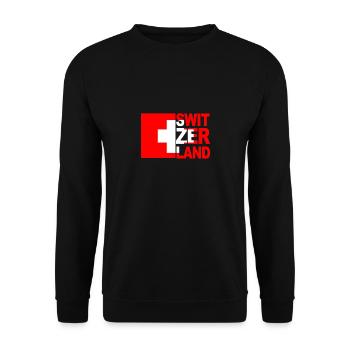 Schweiz Logo - Unisex Pullover - Schwarz - Vorne - Alina (178cm) & Michal (187cm)
