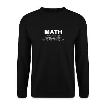 Math and the logic behind it Funny math design - Unisex Sweatshirt - black - Front - Alina (178cm) & Michal (187cm)