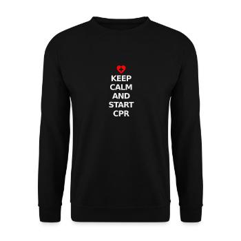 CPR first aid for nurses gift idea - Unisex Sweatshirt - black - Front - Alina (178cm) & Michal (187cm)