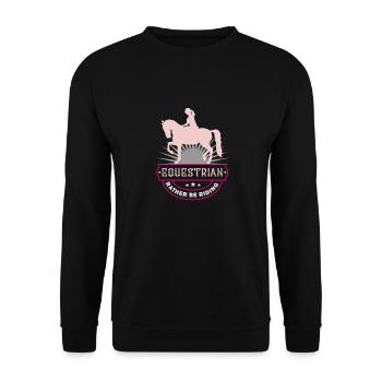 Horse riding Horse riding Horse saying Funny sayings - Unisex Sweatshirt - black - Front - Alina (178cm) & Michal (187cm)