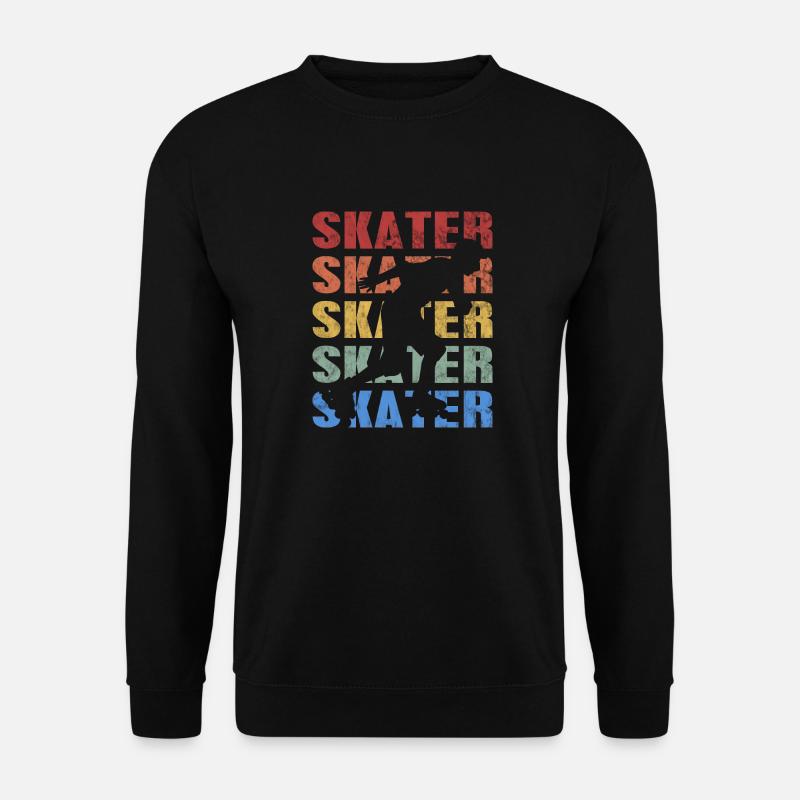 Vintage Retro Style Inline Skater Rollschuhe - Unisex Pullover - Schwarz