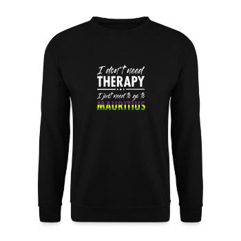 Maurice n'a pas besoin d'une thérapie vacances port louis - Sweat-shirt Unisexe - noir - Devant - Alina (178cm) & Michal (187cm)