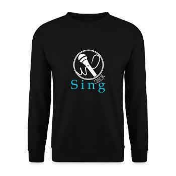 Ich liebe es zu Singen Geschenk Spruch - Unisex Pullover - Schwarz - Vorne - Alina (178cm) & Michal (187cm)