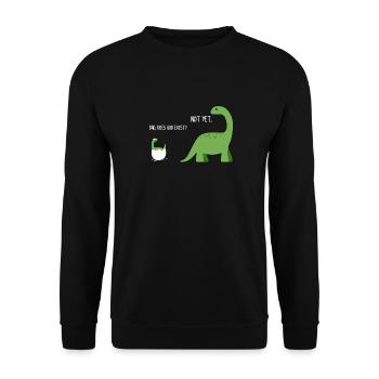 Dinosaure - Athéisme Athéisme Dieu Cadeau - Sweat-shirt Unisexe - noir - Devant - Alina (178cm) & Michal (187cm)