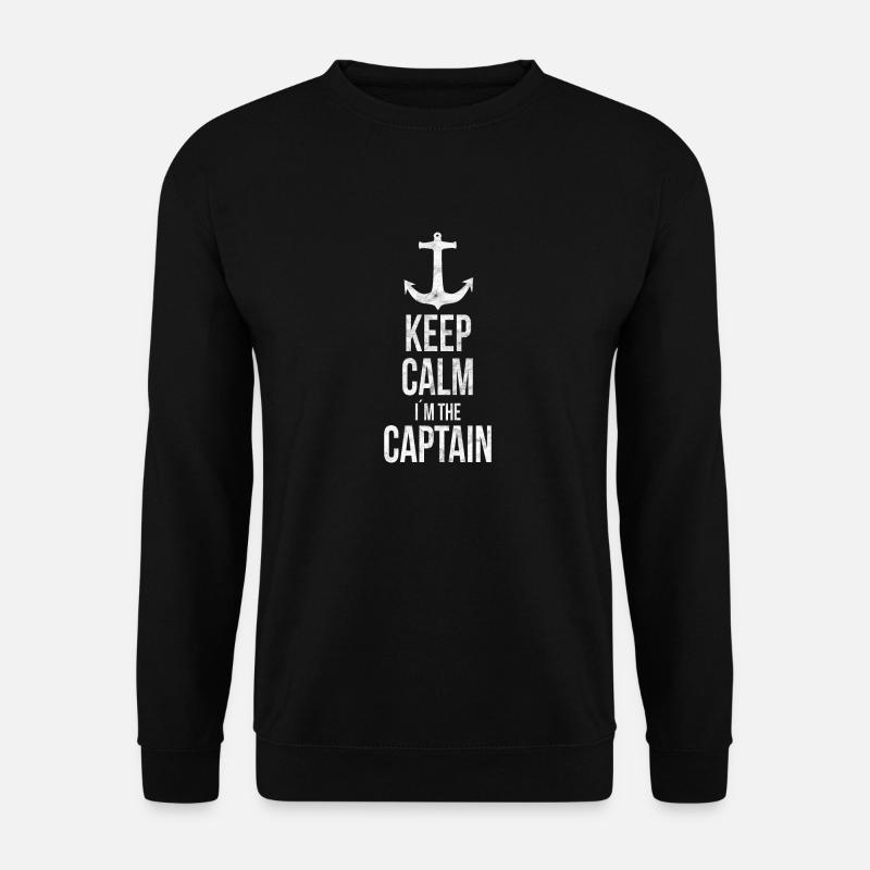 Kapitän Seemann Geschenk Schiff Boot Spruch - Unisex Pullover - Schwarz