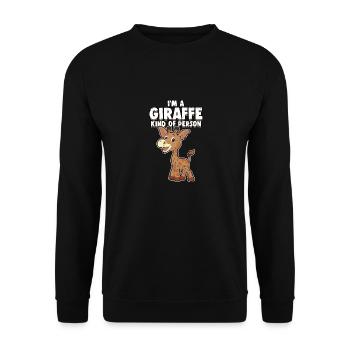 Girafe afrique safari steppe animal cadeau idée - Sweat-shirt Unisexe - noir - Devant - Alina (178cm) & Michal (187cm)